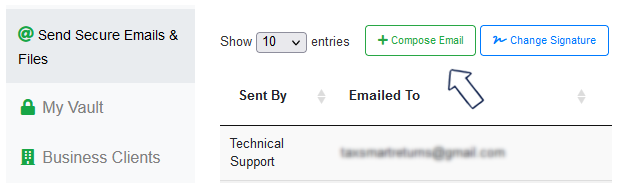 Secure Payment Request Email - Step 1