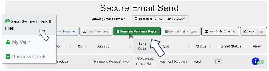 Generate Payment Reports - Step 1